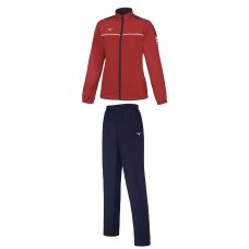 Mizuno MICRO TRACKSUIT (W) Костюм спортивный женский Красный/Темно-синий