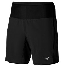 Mizuno MULTI POCKET 2IN1 7.5 SHORT "BLACK" Шорты беговые Черный/Серый