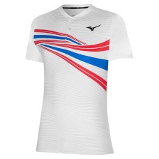 Mizuno SHADOW POLO Поло теннисное Белый/Синий/Красный