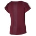 Mizuno PRINTED TEE (W) Футболка теннисная женская Бордовый/Белый