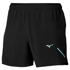 Mizuno ALPHA 5.5 SHORT "BLACK" Шорты беговые Черный/Голубой