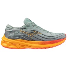 Mizuno WAVE SKYRISE 5 (W) Кроссовки беговые женские Серый/Оранжевый