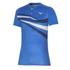 Mizuno SHADOW POLO Поло теннисное Голубой/Белый/Серый