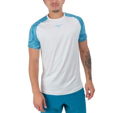 Mizuno CHARGE SHADOW TEE Футболка теннисная Белый/Голубой