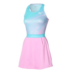 Mizuno CHARGE PRINTED DRESS (W) Платье теннисное женское Голубой/Розовый