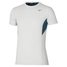 Mizuno DRYAEROFLOW TEE "NIMBUS CLOUD" Футболка беговая Белый/Голубой