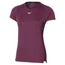 Mizuno DRYAEROFLOW T-SHIRT (W) "VIOLET QUARTZ" Футболка беговая женская Фиолетовый