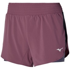 Mizuno 2IN1 4.5 SHORT (W) "VIOLET QUARTZ" Шорты беговые женские Фиолетовый