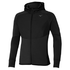 Mizuno WARMALITE HYBRID FZ "BLACK" Утепленный лонгслив с капюшоном Черный