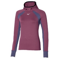Mizuno WARMALITE HOODED LS (W) "VIOLET QUARTZ" Утепленный лонгслив с капюшоном женский Фиолетовый