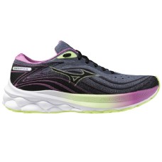 Mizuno WAVE SKYRISE 5 ROXY (W) Кроссовки беговые женские Серый/Розовый/Зеленый