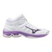 Mizuno WAVE VOLTAGE 2 MID (W) Кроссовки волейбольные женские Белый/Фиолетовый