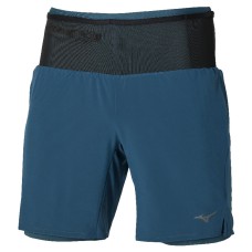 Mizuno MULTI POCKET 2IN1 7.5 SHORT Шорты беговые Синий/Черный