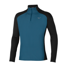 Mizuno HYBRID LONGSLEEVE T-SHIRT Лонгслив беговой Синий/Черный
