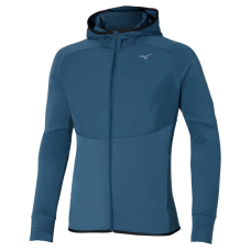 Mizuno WARMALITE HYBRID FZ Утепленный лонгслив с капюшоном Голубой