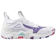 Mizuno WAVE MOMENTUM 3 (W) Кроссовки волейбольные женские Белый/Фиолетовый