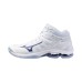 Mizuno WAVE VOLTAGE 2 MID Кроссовки волейбольные Белый/Голубой/Темно-синий